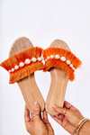 Women's Slippers With Decorative Strap Orange Ramisa 
