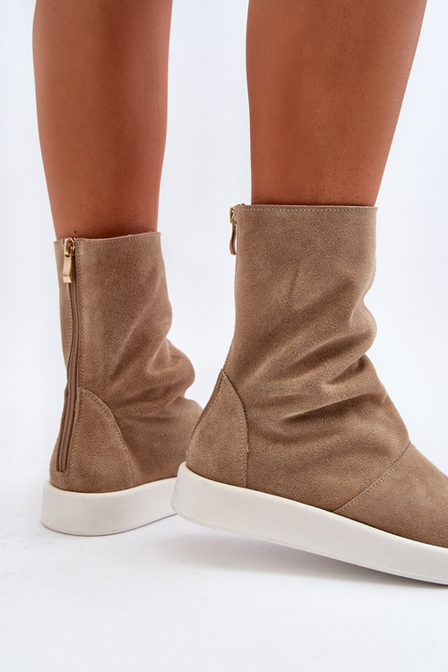 Women's Black Suede Sandals with Upper Zazoo 3441