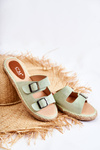 Classic Suede Women's Slippers Green Casilda