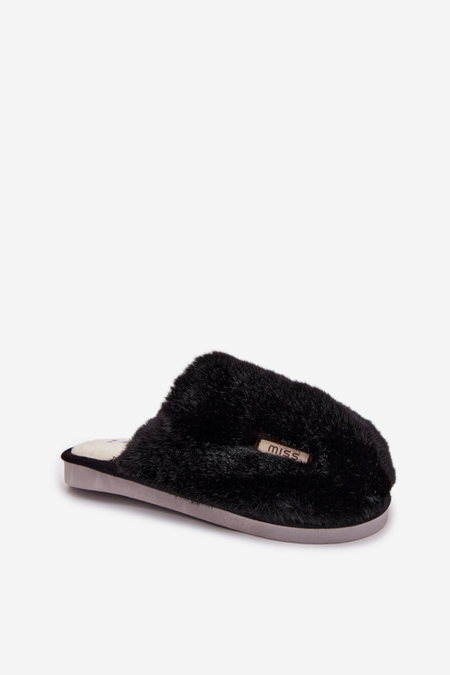 Furry Women's Slippers Black Belinna