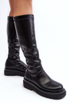 Women's Platform Boots With Zip GOE MM2N4068 Black