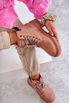 Leather Warm Boots Pink Felizia Trappers