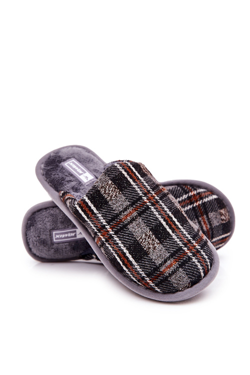 Men's Padded Grille Slippers Grey Whisper