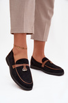 Damskie Mokasyny Loafersy Czarne Darwen 