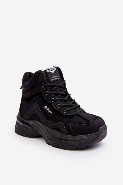 Botki Trapery Damskie Sznurowane Ocieplane Czarne Lee Cooper LCJ-23-44-1976L
