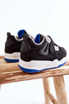 Children's Leather Sports Shoes Black and navy blue Marisa