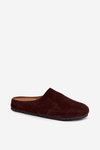 Women Slippers From Eco Suede Chocolate Kalvess