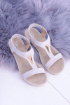 Women's Grey Sandals with Elastic Rubber Riben