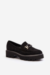 Women's Loafers with Ornament Black Omavia