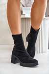 Women's Platform Boots With Chunky Heel S.Barski HY42-739 Black