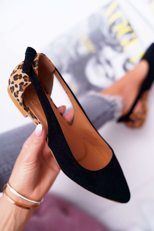 Lu Boo Ballerinas Pointed Suede Black Better