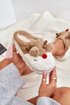 Women's Brown Slippers With Reindeer Motif Wistira