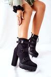 Women’s Boots On Heels Black Hurry Up