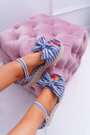 Women's Platform Platform Anchor Sandals With Bow Tie Blue Bounce