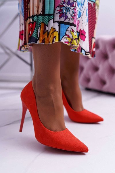 Women's Suede Stilettos Orange Yanna