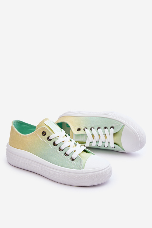 Low Platform Sneakers Big Star LL274A186 Yellow-Green