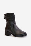 Boots On Low Heel Insulated With Fur Vinceza 85155 Black