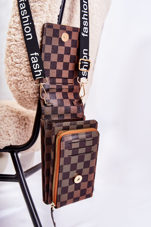 Wallet Magnet 2in1 Checkered Brown Costa