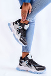 Women's Sport Shoes On A Massive Platform Big Star KK274386 Black-Grey