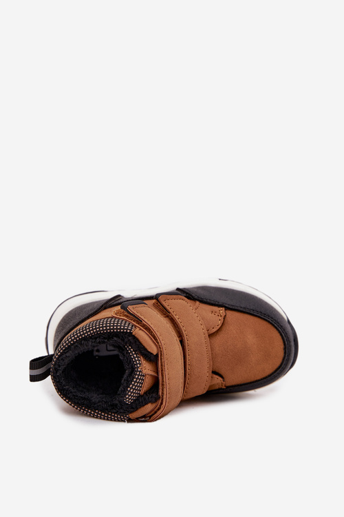 Insulated Children's Winter Shoes With Velcro Camel Nolivine