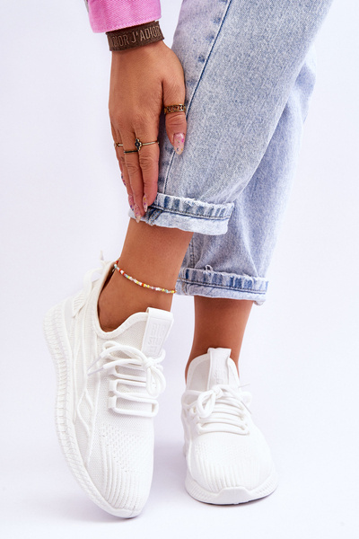 Sneakersy Damskie Wsuwane Białe Big Star LL274712