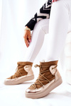 Insulated Suede Snow Boots Camel Clarem 