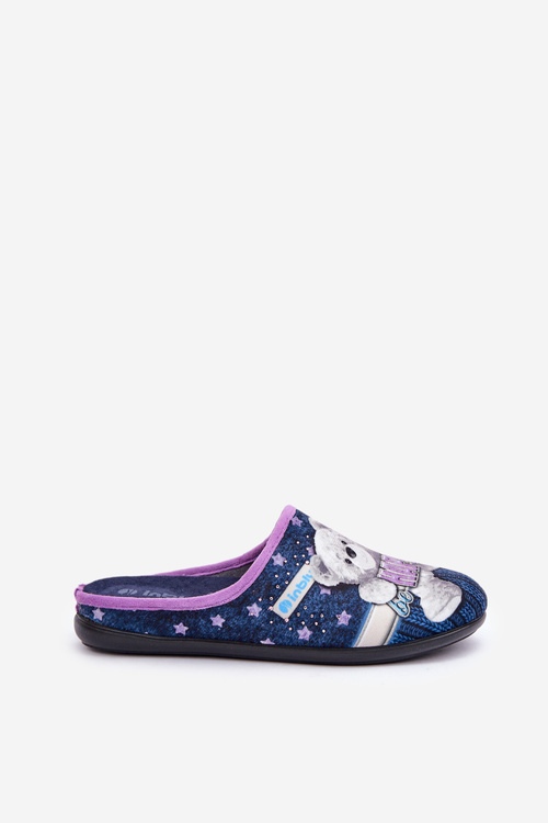 Women's Home Slippers Penguins Inblu EC-81-004 Navy blue