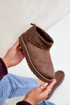 Low Snow Boots Made Of Eco Suede Brown Nelsanna