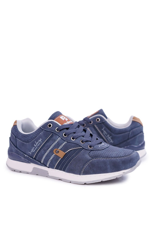 Sportowe Męskie Buty Casual Granatowe Super