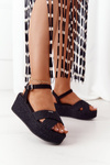 Braided Wedge Sandals Big Star FF274762 Black