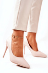 Leather Pointed Heels Beige Hanne
