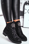 Women's High Boots Warm Suede Black Hondus