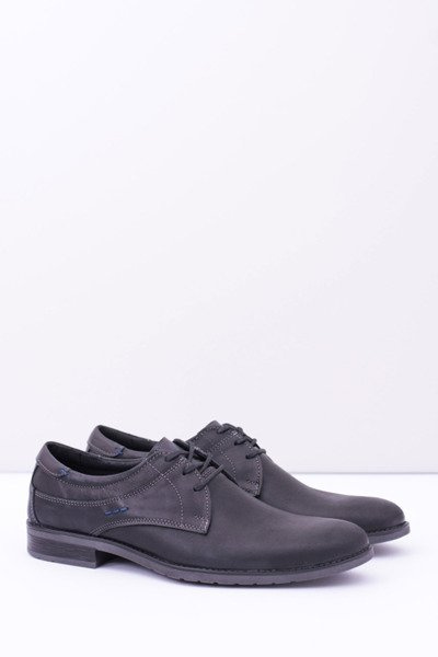 Elegant Men's Leather Half Boots Black Santiago