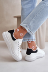 Low Sneakers Made Of Eco Leather With Charms Black-White Cillione