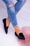 Lu Boo Black Iridescent Lords Jets Suede Spike