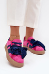 Women's Sneakers With Velvet Bow Fuchsia Ashlyn