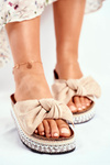 Women's Slides High Beige Mortigo