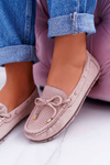 Women's Suede Moccasins Beige Grella