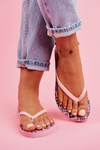 Women's Sliders Flip-Flops Big Star FF274A304 Pink