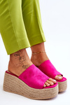 Women's Wedge And Platform Slippers Fuchsia Ysabel