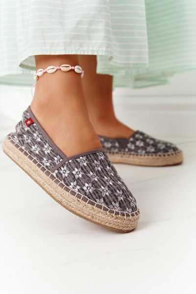 Espadryle Pleciona Podeszwa Big Star Szare AA274680
