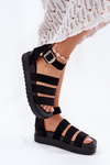 Women's Platform Sandals With Straps Black Nevidas