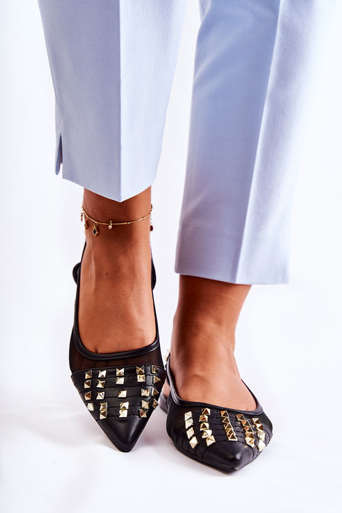Women's Ballerinas With Studs Black Kinley