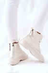 Women's Leather High Boots GOE II2N4013 White