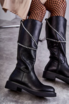 Women's Black Boots With Ornaments Black Finlay