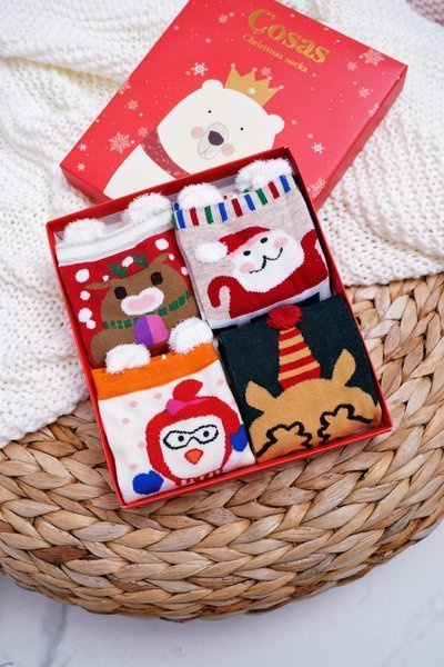 Women's Socks Christmas Set of 4 Pairs DM-601