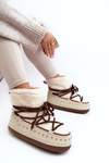Women's Padded Snow Boots Beige Rohes
