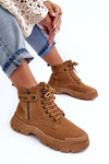 Women's Suede Lined Fur-Lined Boots Trapper Camel Jailina