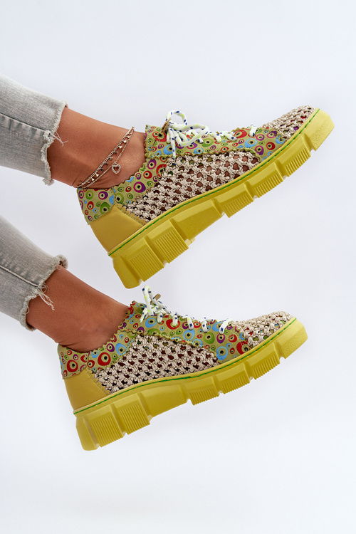 Women's Leather Loafers Maciejka 05850-09 Lime