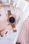 Women's Watch GG Luxe Pink Gold Black Dial Bemas